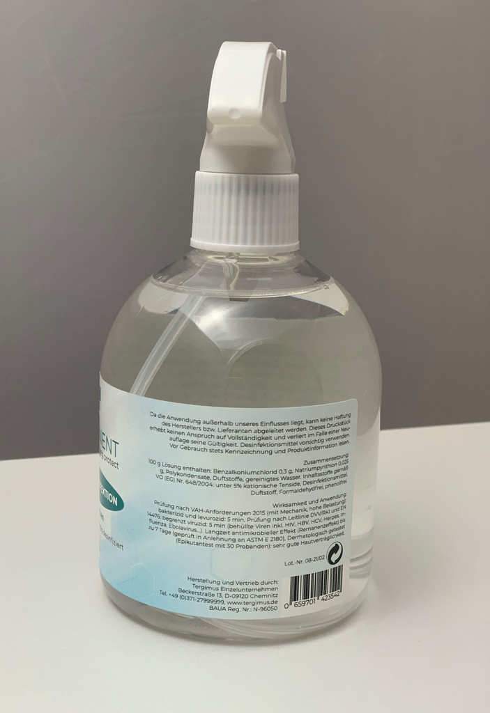 TERGIMUS Puremanent Long Protect засіб для дезінфекції поверхонь з тривалим терміном дії