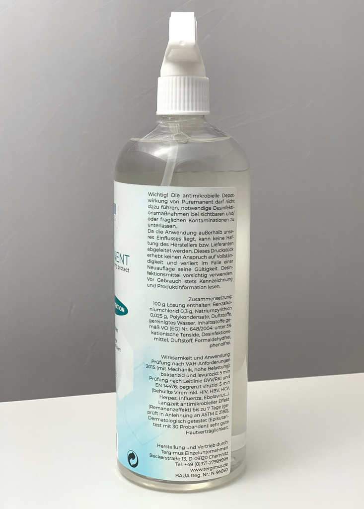 TERGIMUS Puremanent Long Protect засіб для дезінфекції поверхонь з тривалим терміном дії