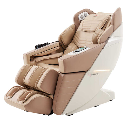 Масажне крісло Casada AlphaSonic III Хакі білий зі штучної шкіри Світ масажних крісел