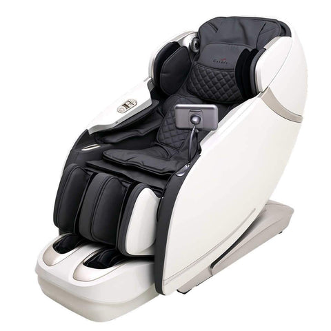 Масажне крісло Casada Skyliner II - біло-сірий зі штучної шкіри Світ масажних крісел