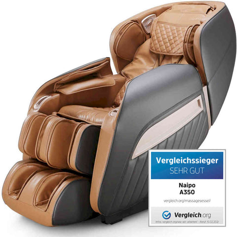 Початковий рівень - масажне крісло NAIPO MGC-A350 світло-коричневе зі штучної шкіри World